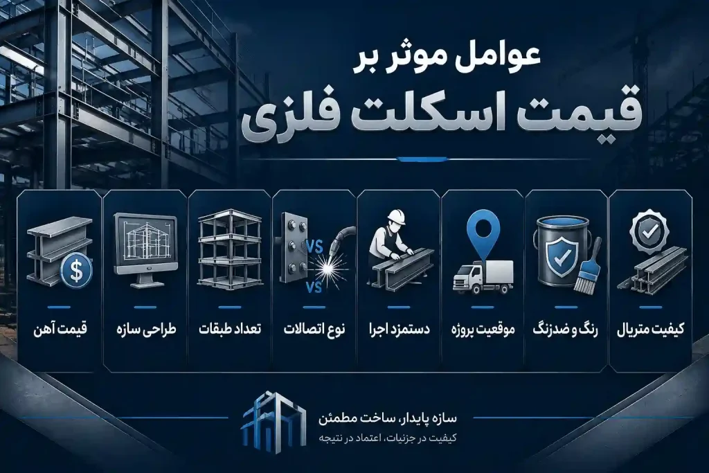 عوامل موثر بر قیمت اسکلت فلزی