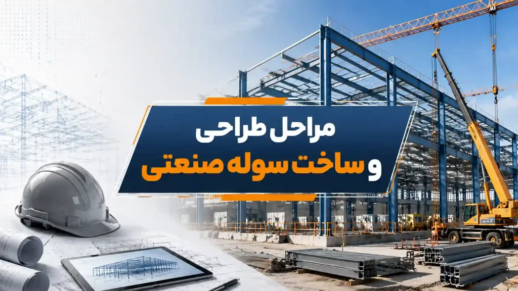 بنر مراحل طراحی و ساخت سوله صنعتی